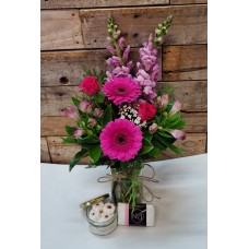 Mason Jar Posy with optional shower steamers & soap